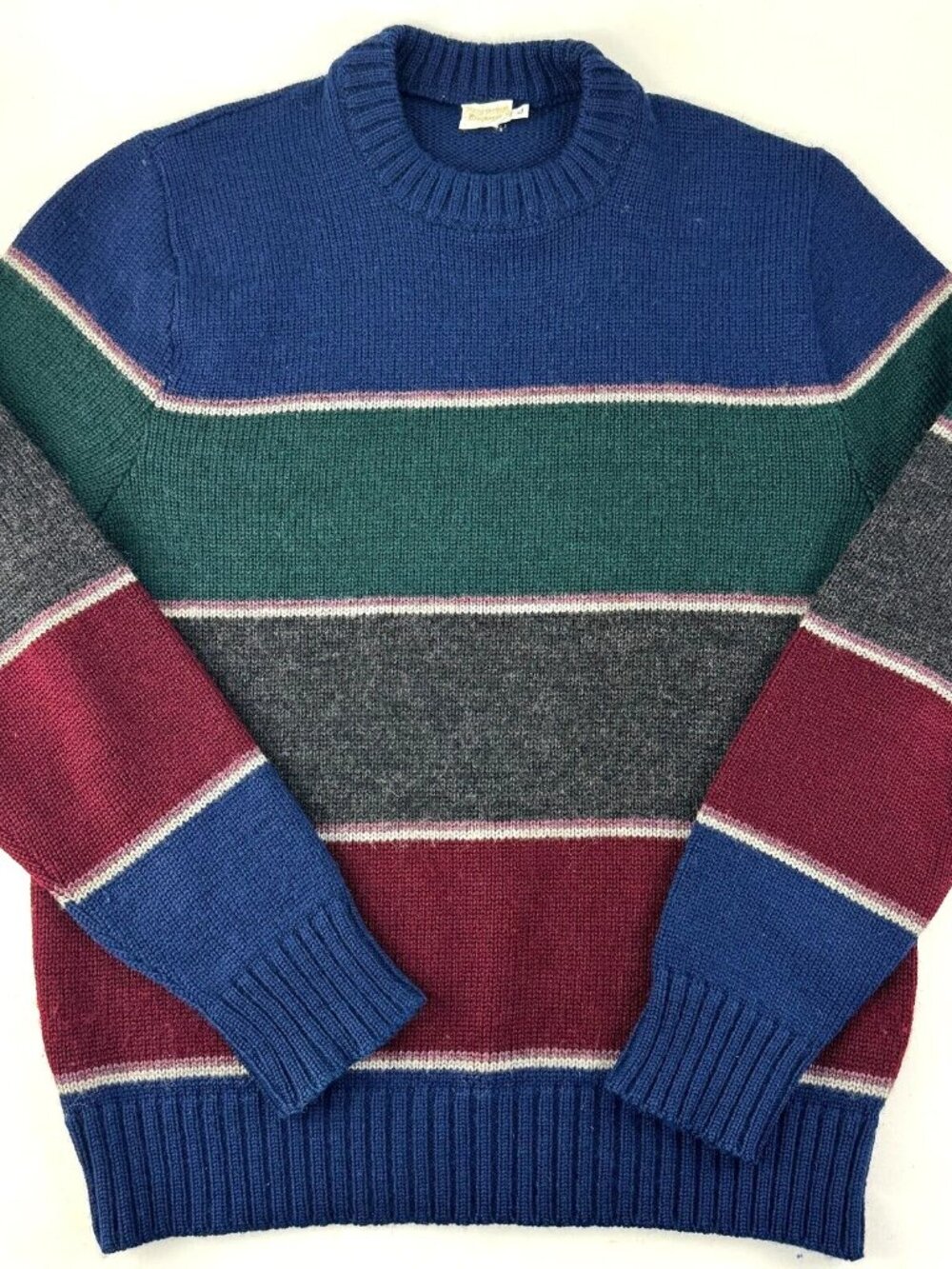 Vintage Brooks Brothers Brooksgate Wool Striped Sweater Mens XL Preppy Ivy USA